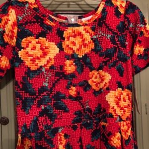Sold..NWT LULAROE Amelia Red Yellow Roses Large L